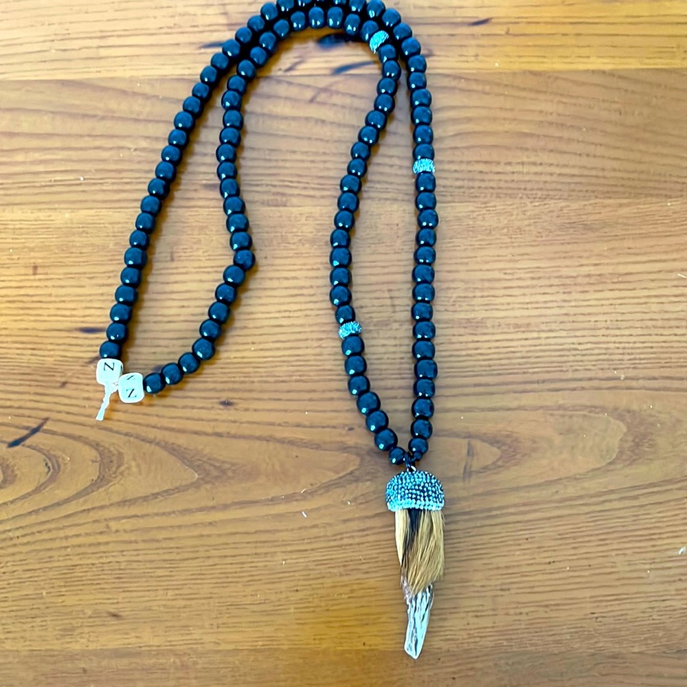Bead and rhinestone for footed necklace